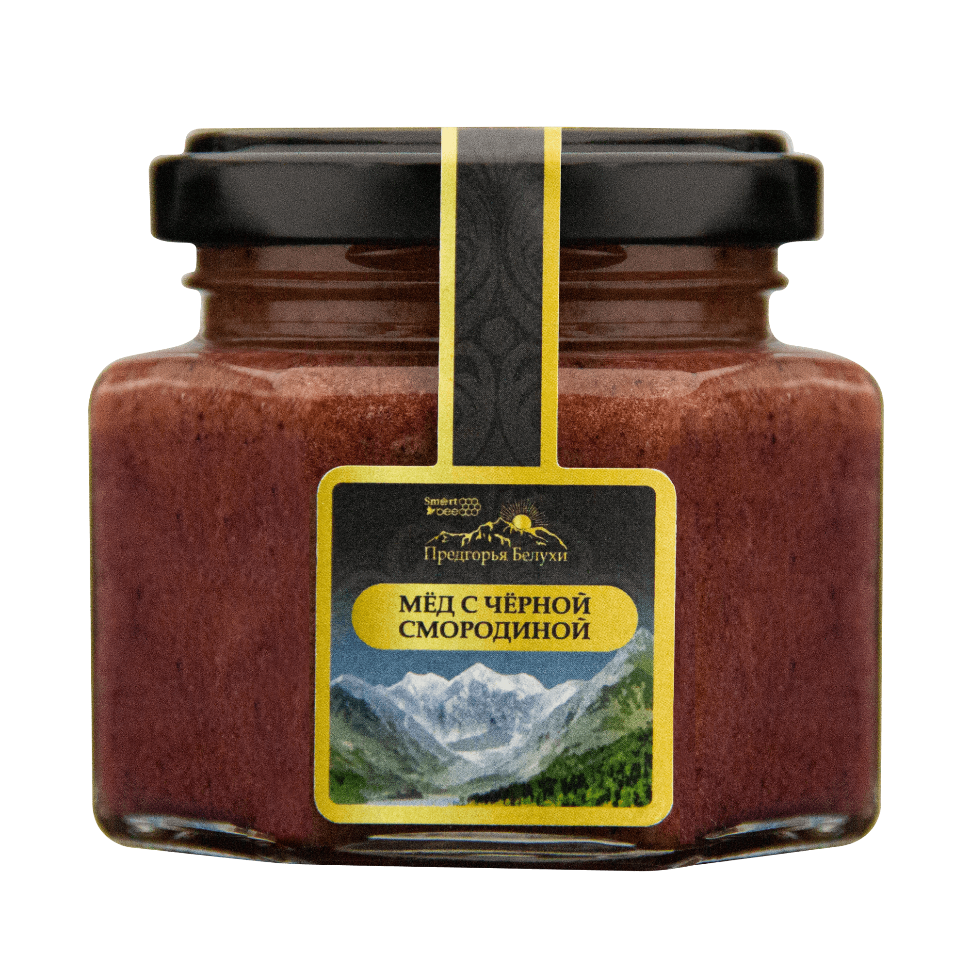 Мед горный натуральный разнотравье с черной смородиной 140 гр