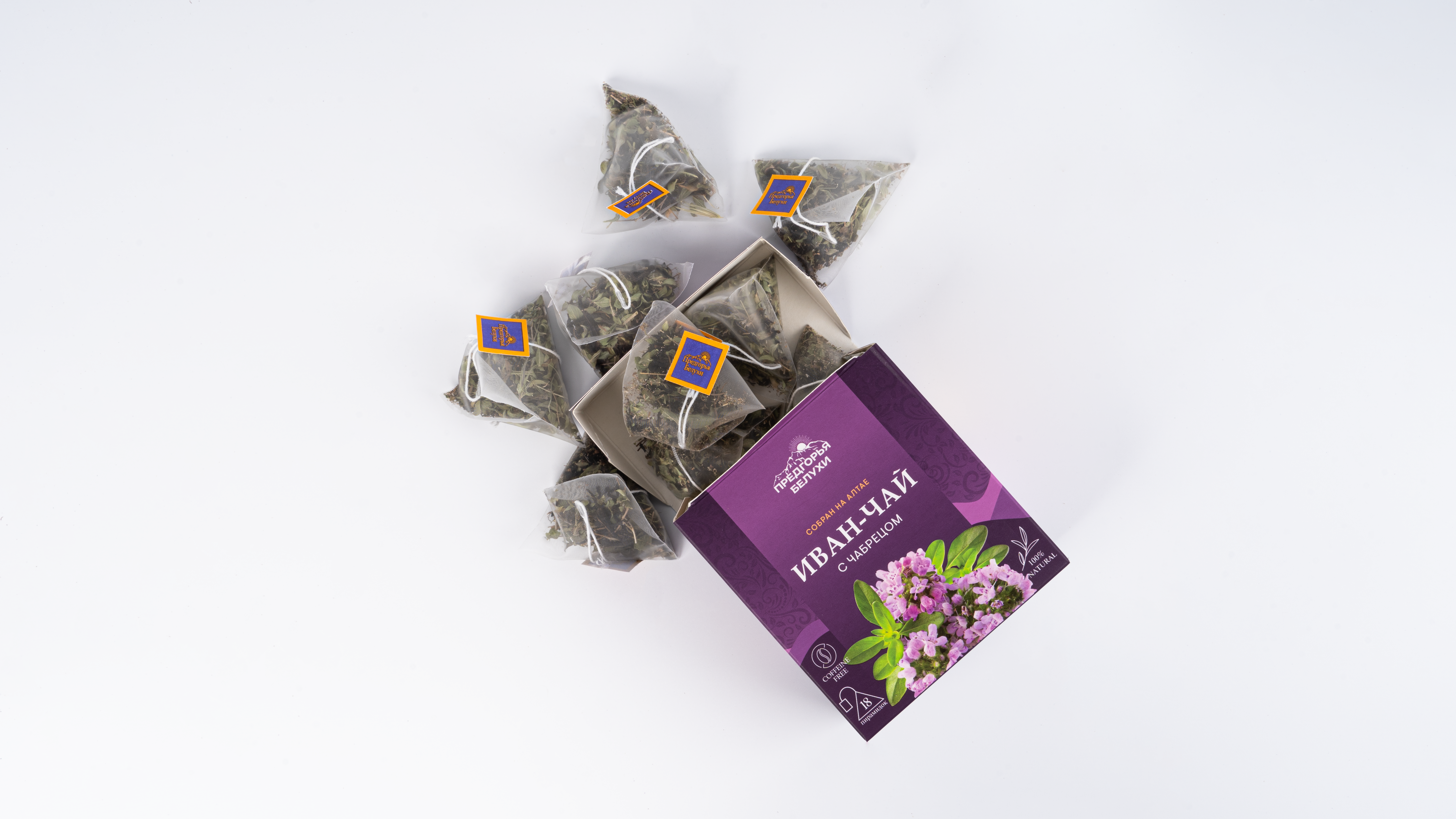 Напиток чайный Иван-чай ферментированный с чабрецом (пирамидки) 2,5гр*12