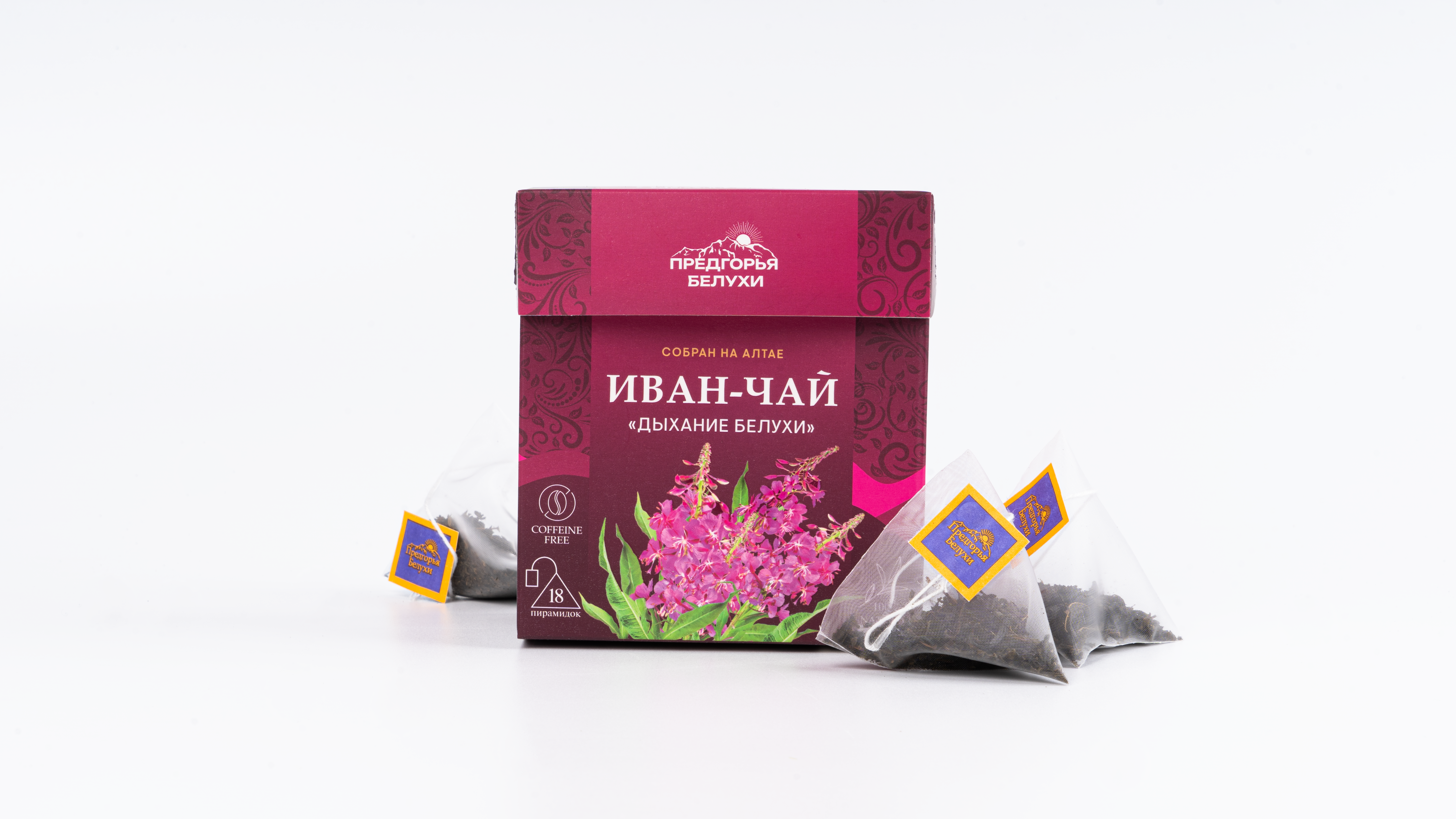 Напиток чайный Иван-чай ферментированный "Дыхание Белухи" (пирамидки) 2,5гр*18