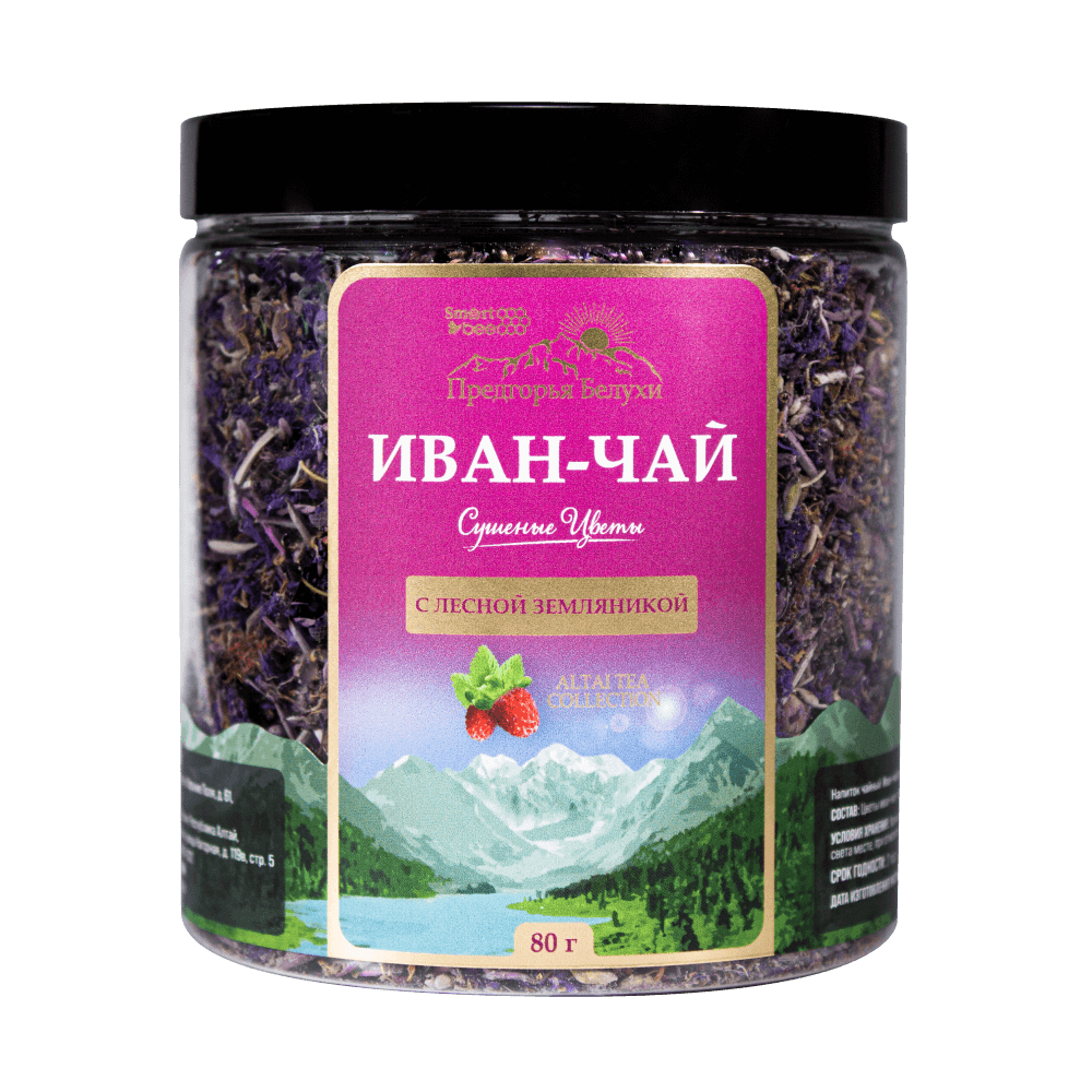 Напиток чайный Иван-чай Сушеные цветы с лесной земляникой