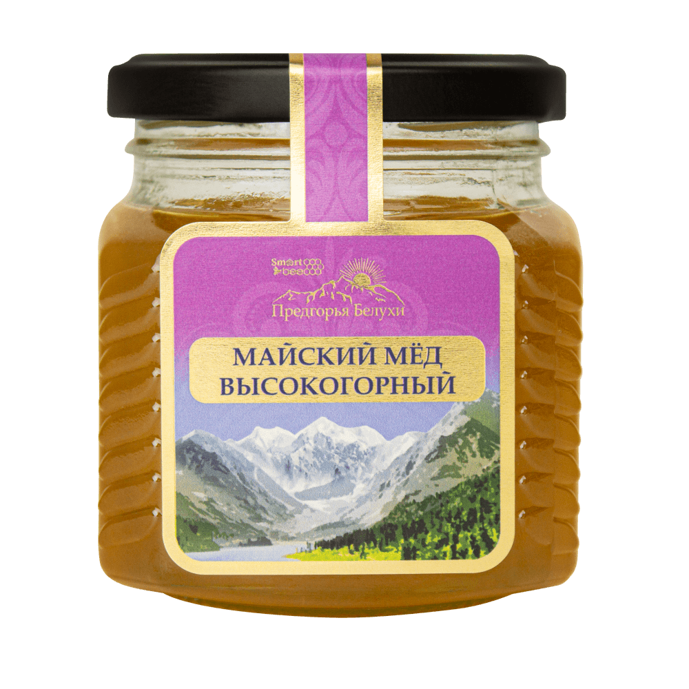 Мёд высокогорный натуральный разнотравье майский 300гр.