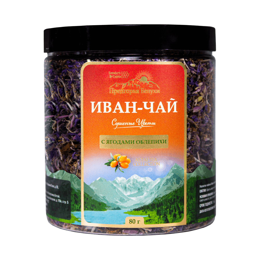 Напиток чайный Иван-чай Сушеные цветы с ягодами облепихи