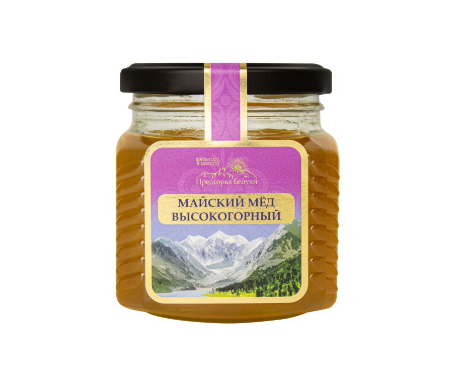 Мёд высокогорный натуральный разнотравье майский 300гр.