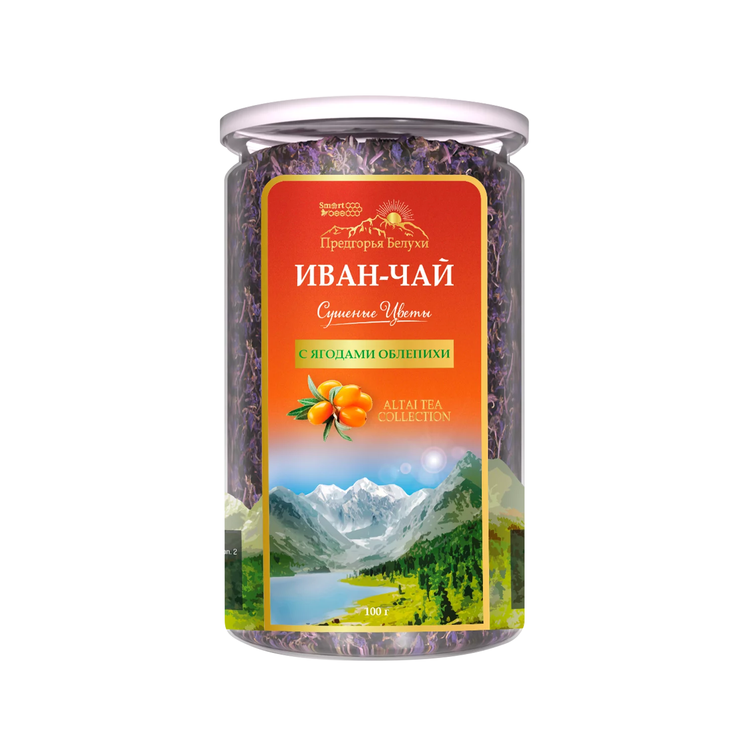 Напиток чайный Иван-чай Сушеные цветы с ягодами облепихи